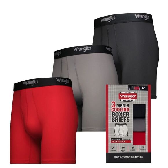 Wrangler Black Boxer Briefs Moisture-Wicking Comfort Size Small - Picture 5 of 6